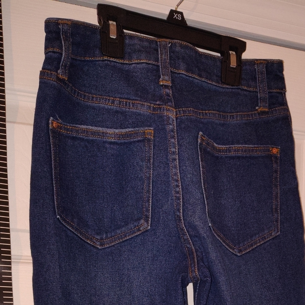 Women's Blue Distressed Jeans - Picture 5 of 13